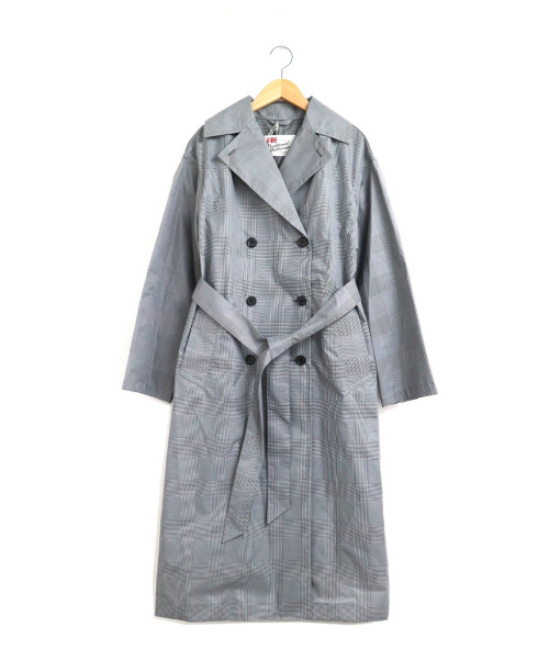中古 古着通販 Traditional Weatherwear トラディショナルウェザーウェア グレンチェックトレンチコート グレー サイズ 34 ナノユニバース別注 ブランド 古着通販 トレファク公式 Trefac Fashion
