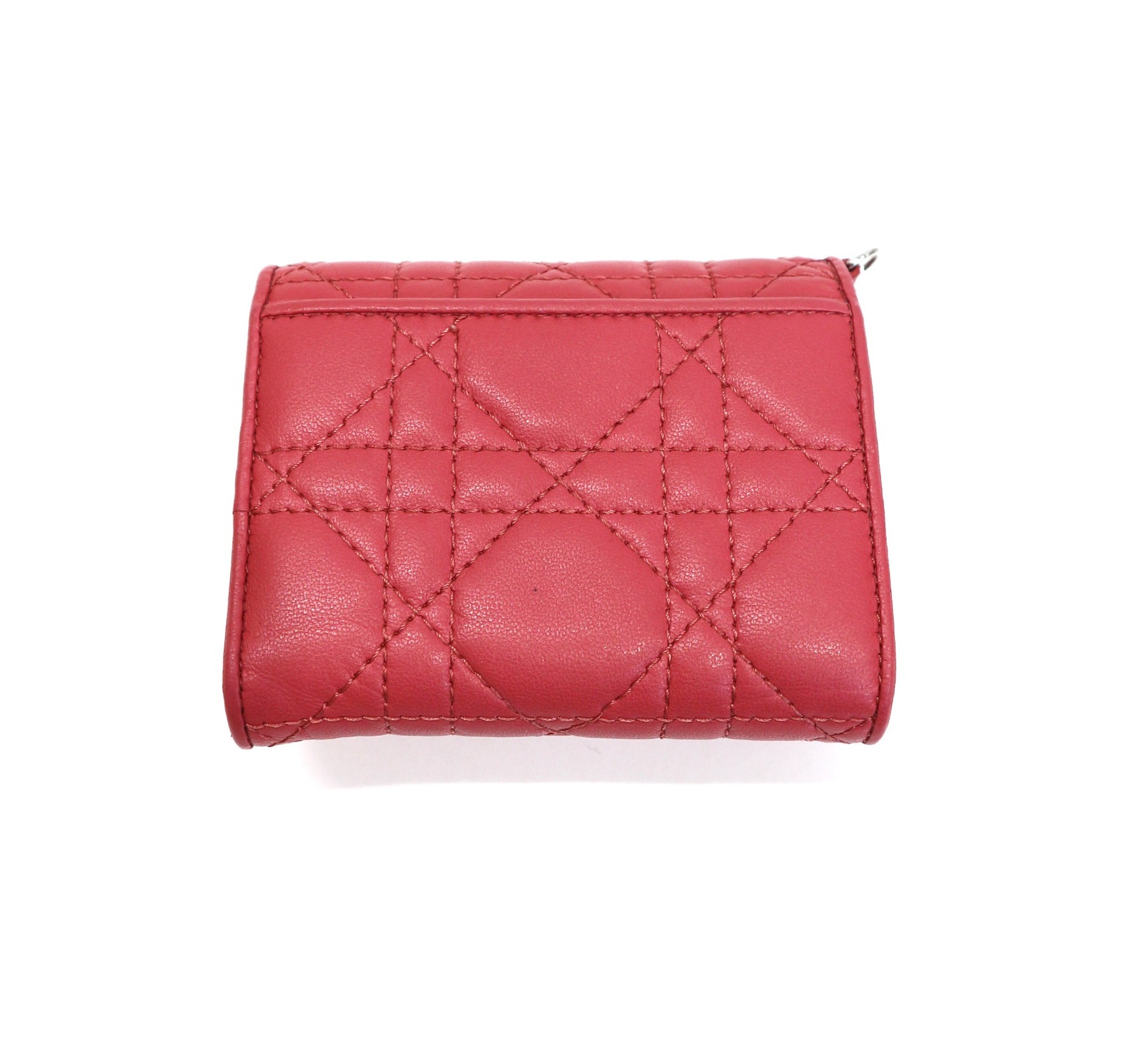 中古 古着通販 Christian Dior クリスチャンディオール ロータスウォレット 折り財布 ストロベリーピンク レディディオール カナージュ ストロベリーピンク 日本限定色 ブランド 古着通販 トレファク公式 Trefac Fashion