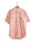 KARL HELMUT（カールヘルム）の古着「ワッペンカスタムチェックシャツ」｜ピンク