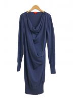 Vivienne Westwood RED LABEL（）の古着「裾オーブドレープニットワンピース」｜ネイビー