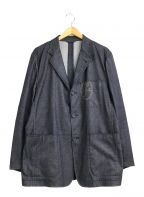 CASTELBAJAC（カステルバジャック）の古着「ロゴ刺繍デニムテーラードジャケット」｜インディゴ