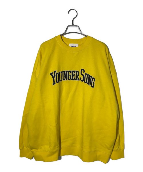 YOUNGER SONG（ヤンガーソング）younger song (ヤンガーソング) ロゴワイドスウェット イエロー サイズ:Lの古着・服飾アイテム