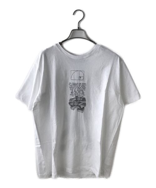 OFFWHITE（オフホワイト）OFFWHITE (オフホワイト) golden ratio プリントTシャツ ホワイト サイズ:Mの古着・服飾アイテム