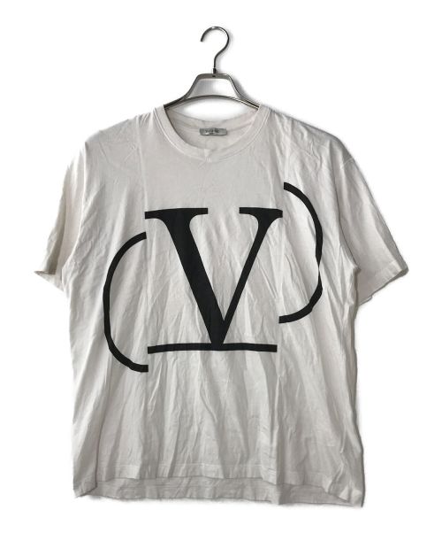 VALENTINO（ヴァレンティノ）VALENTINO (ヴァレンティノ) ロゴデコンストラクトTシャツ ホワイト サイズ:Mの古着・服飾アイテム