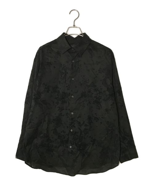 juha（ユハ）juha (ユハ) FLOWER FLOCKY LS SHIRT -BLACK- ブラック サイズ:3の古着・服飾アイテム