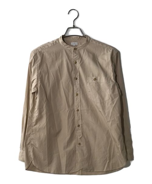 Phlannel（フランネル）Phlannel (フランネル) フランネル バンドカラーシャツ ブラウン サイズ:Sの古着・服飾アイテム
