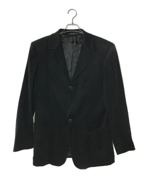 EMPORIO ARMANI（エンポリオアルマーニ）EMPORIO ARMANI (エンポリオアルマーニ) ベロアセットアップスーツ ブラック サイズ:50の古着・服飾アイテム