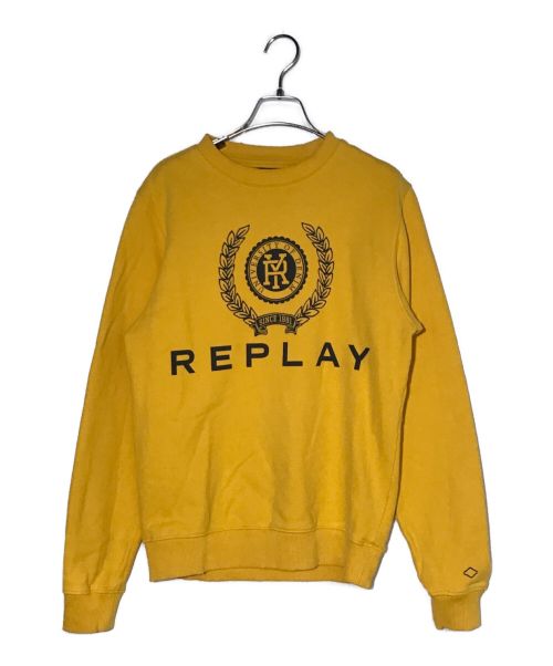 REPLAY（リプレイ）REPLAY (リプレイ) ロゴスウェット イエロー サイズ:Sの古着・服飾アイテム