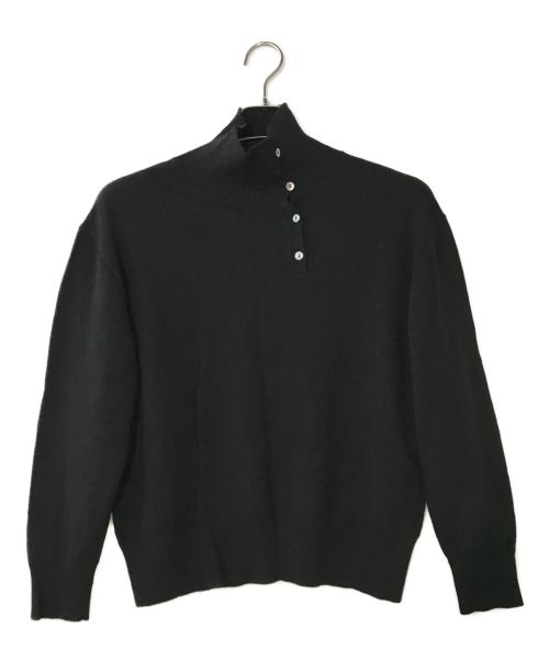 mizuiro-ind（ミズイロインド）mizuiro-ind (ミズイロインド) ニットポロシャツ ブラック サイズ:-の古着・服飾アイテム