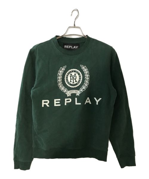 REPLAY（リプレイ）REPLAY (リプレイ) プリントスウェット グリーン サイズ:Sの古着・服飾アイテム