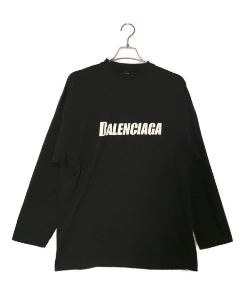 BALENCIAGA（バレンシアガ）BALENCIAGA (バレンシアガ) ロゴロングスリーブカットソー ブラック サイズ:Lの古着・服飾アイテム