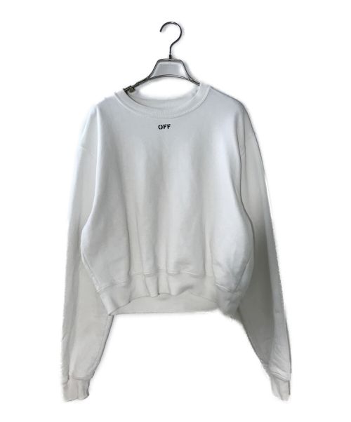 OFFWHITE（オフホワイト）OFFWHITE (オフホワイト) ミニロゴ クロップド スウェット ホワイト サイズ:Sの古着・服飾アイテム