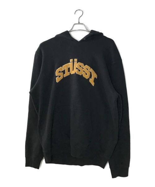 stussy（ステューシー）stussy (ステューシー) CHENILLE ARCH APPLIQUE HOOD ブラック サイズ:XLの古着・服飾アイテム