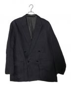 YOKEヨーク）の古着「PAPER KERSEY SIDE OPEN DOUBLE-BREASTED JACKET」｜ネイビー