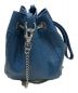 中古・古着 Vivienne Westwood (ヴィヴィアンウエストウッド) ミニオーブ レザー巾着チェーンバッグ ブルー：19000円