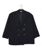 MAISON SPECIALメゾンスペシャル）の古着「CORDURA Wool Prime-Over Gold Button Double Blazer」｜ネイビー