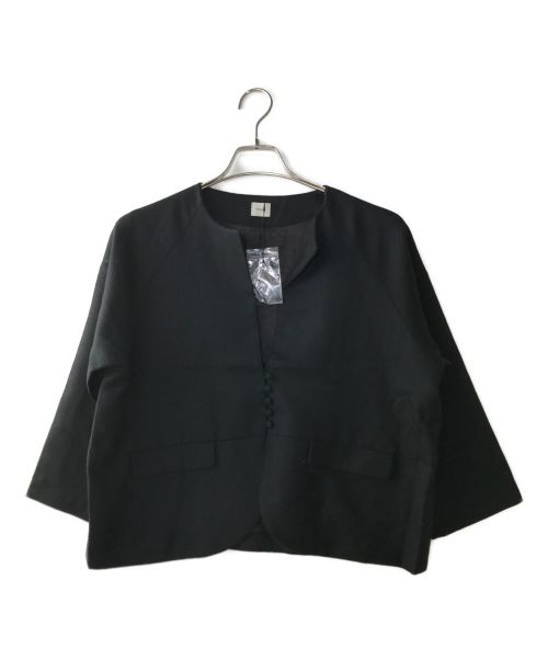 tumugu（ツムグ）tumugu (ツムグ) ノーカラージャケット ブラック サイズ:Ｆの古着・服飾アイテム