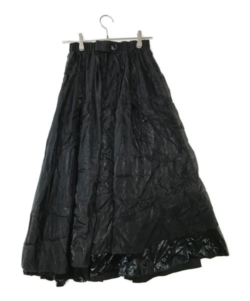 AULA AILA（アウラアイラ）AULA AILA (アウラアイラ) メタリックリバーシブルスカート ブラックの古着・服飾アイテム