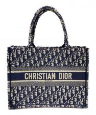 Christian Dior (クリスチャン ディオール) オブリーク エンブロイダリー ブックトート  ネイビー