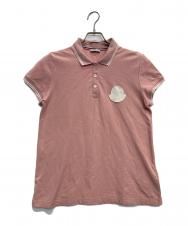 MONCLER (モンクレール) ロゴワッペンポロシャツ ピンク サイズ:XL
