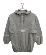 X-girl (エックスガール) SWEAT ANORAK DRESS グレー サイズ:S