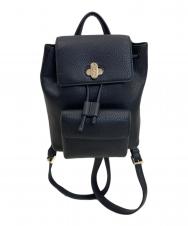 FURLA (フルラ) ダナエ レザー スモールフラップバックパック ブラック