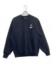 AAPE BY A BATHING APE (エーエイプ バイ アベイシングエイプ) AAPE NOW CREW NECK SWEAT ブラック サイズ:S