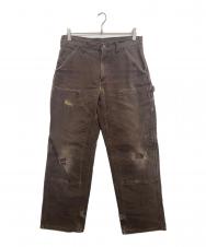 CarHartt (カーハート) ダブルニーワークパンツ ブラウン サイズ:W31