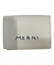 MARNI (マルニ) ロゴステッチ3つ折り財布 アイボリー