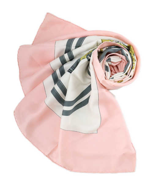 HERMES（エルメス）HERMES (エルメス) シルクスカーフ ピンク カレ90の古着・服飾アイテム