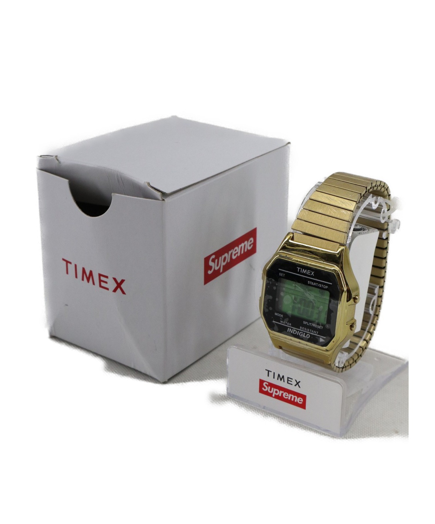 Supreme×Timex (シュプリーム×タイメックス) Digital Watch GOLD TW2U03300 デジタル 動作確認済み