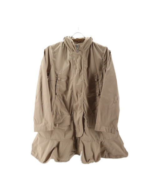 MONCLER（モンクレール）MONCLER (モンクレール) フーデッドコート ベージュ サイズ:0の古着・服飾アイテム