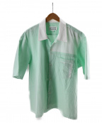 Maison Margiela10（メゾンマルジェラ10）の古着「切替デザインオープンカラーシャツ」｜ミント