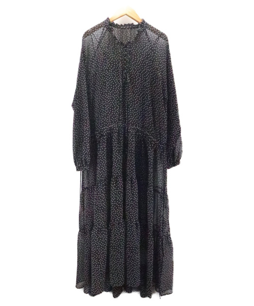HARDY NOIR（アルディーノアール）HARDY NOIR (アルディー ノアール) 楊柳ロングワンピース ブラック サイズ:Fの古着・服飾アイテム