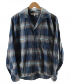 INDIVIDUALIZED SHIRTS（インディビジュアライズドシャツ）の古着「オープンカラーチェックネルシャツ」｜グレー×ブルー