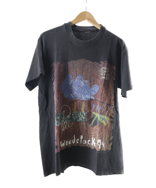 USED（ユーズド）USED (ユーズド) Woodstock 94 Tee ブラック サイズ:表記無し コピーライト1994年の古着・服飾アイテム