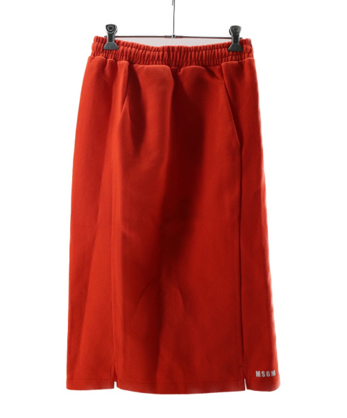 MSGM（エムエスジーエム）MSGM (エムエスジーエム) スウェットスカート オレンジ サイズ:Sの古着・服飾アイテム