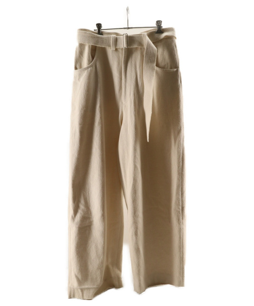 URU（ウル）URU (ウル) ROVING DENIM  BELTED PANTS アイボリー サイズ:2  21SSの古着・服飾アイテム