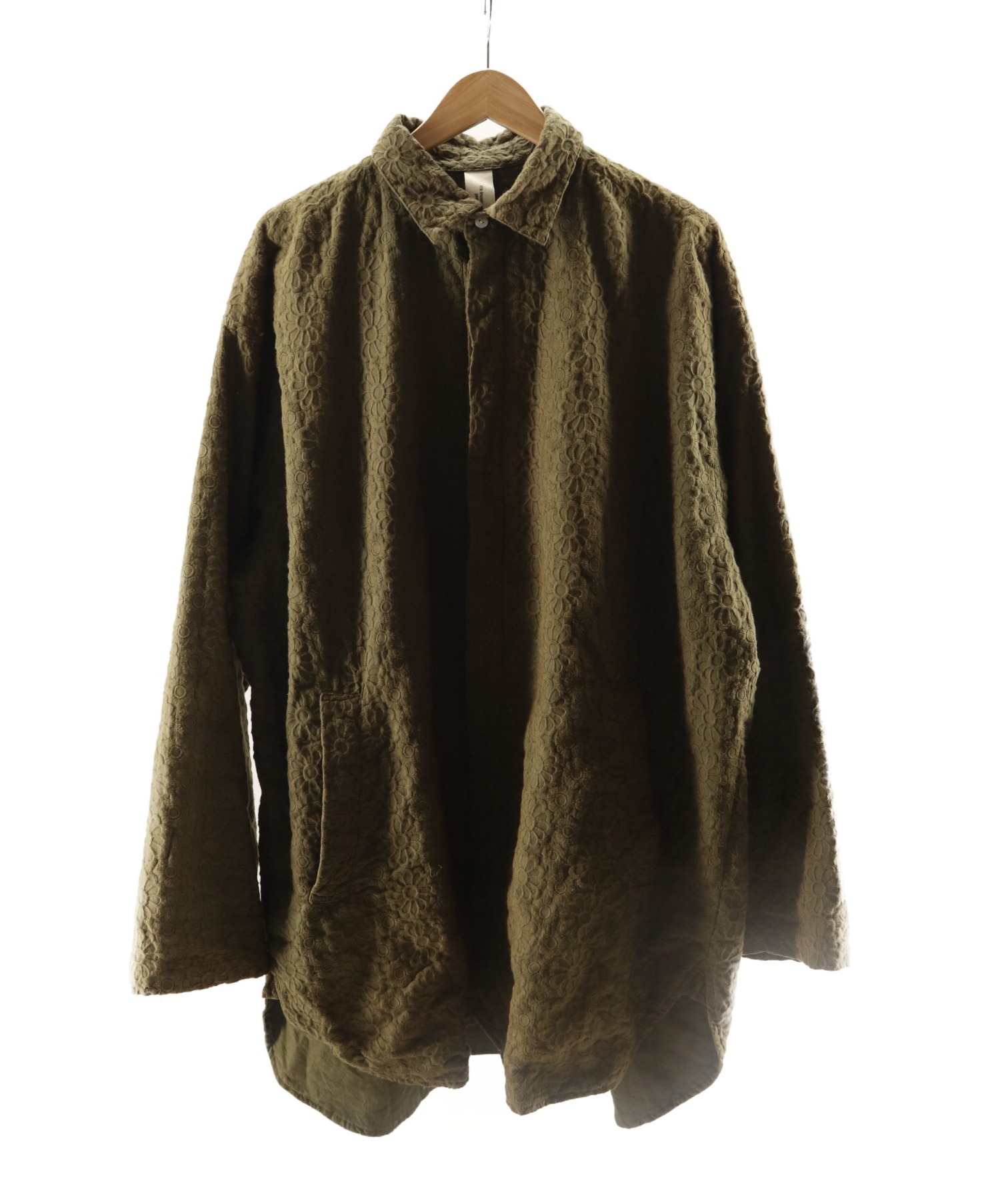 【中古・古着通販】Niche. (ニッチ) FLOWER LACE OVER SHIRTS COAT オリーブ サイズL 20AW｜ブランド・古着通販 トレファク公式【TREFAC FASHION】