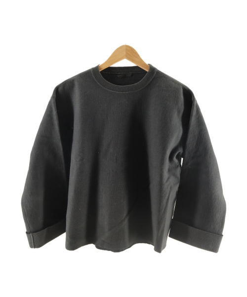 AURALEE（オーラリー）AURALEE (オーラリー) SUPER MILLED SWEAT CUT-OFF P/O ブラック サイズ:1の古着・服飾アイテム
