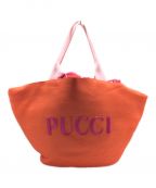 Emilio Pucci（エミリオプッチ）の古着「バケツカゴバッグ」｜オレンジ