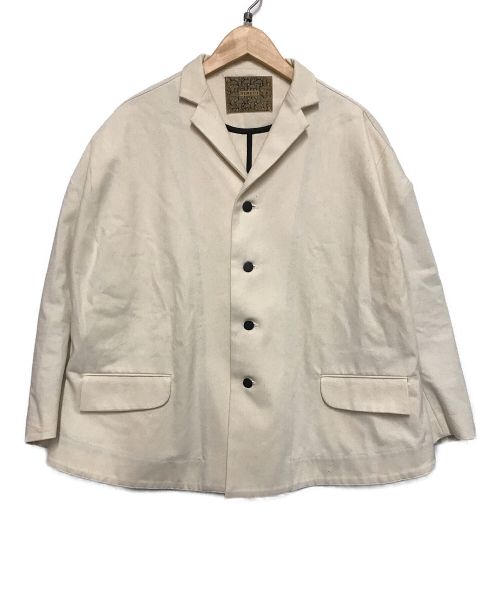NEMETH（ネメス）NEMETH (ネメス) 立体裁断オープンカラーシャツジャケット ホワイト サイズ:Freeの古着・服飾アイテム