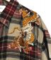 中古・古着 GUCCI (グッチ) ドラゴン刺繍チェックシャツ レッド サイズ:43：39800円