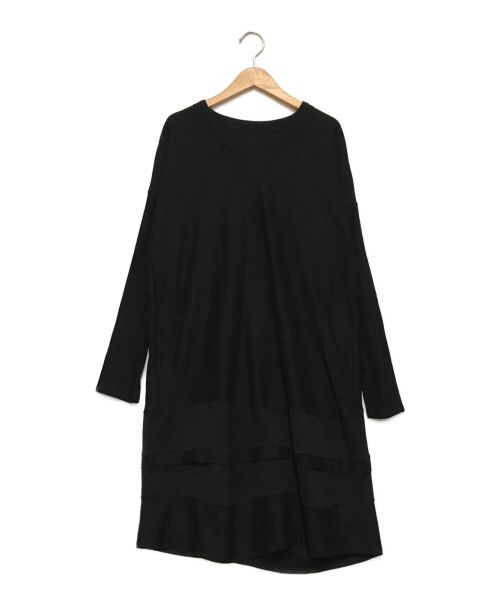HaaT（ハート イッセイ ミヤケ）HaaT (ハート) ウール切替ワンピース ブラック サイズ:2の古着・服飾アイテム