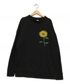 Niche.（ニッチ）の古着「One Flower EMB Sweat-Sunflower」｜ブラック