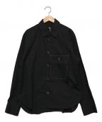 GROUND Y（グラウンドワイ）の古着「デザインポケットシャツ」｜ブラック