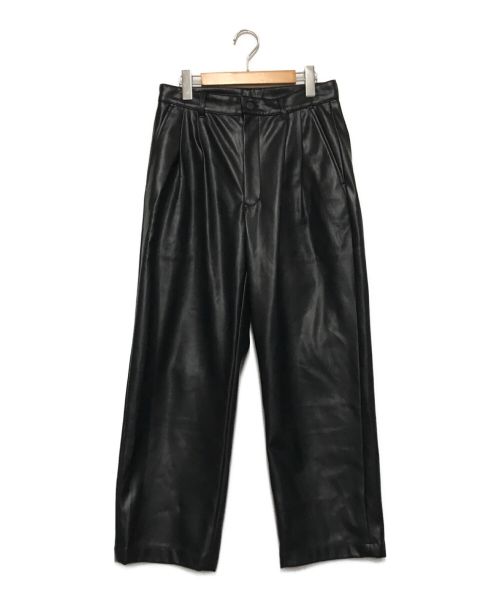 juha（ユハ）juha (ユハ) SYNTHETIC LEATHER TAPERED PANTS ブラック サイズ:3の古着・服飾アイテム