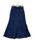 UNITED TOKYO（）の古着「ウェーブマーメイドスカート」｜ブルー
