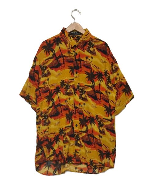 BALENCIAGA（バレンシアガ）BALENCIAGA (バレンシアガ) Parmtree Aloha Shirt オレンジ サイズ:38の古着・服飾アイテム