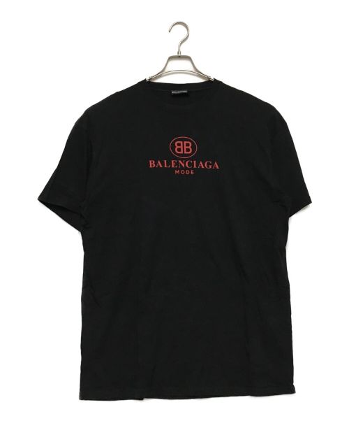 BALENCIAGA（バレンシアガ）BALENCIAGA (バレンシアガ) BB LOGO MODE T-shirt ブラック サイズ:Mの古着・服飾アイテム